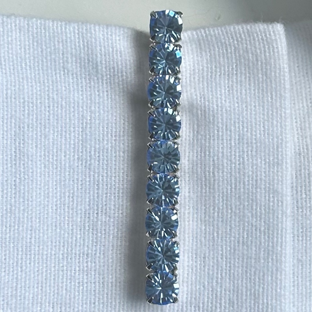 Danny Pollak Light Sapphire Swarovski Crystal Bobby Pin (#4) - approx. 2.5 in. - Picture 5 of 9